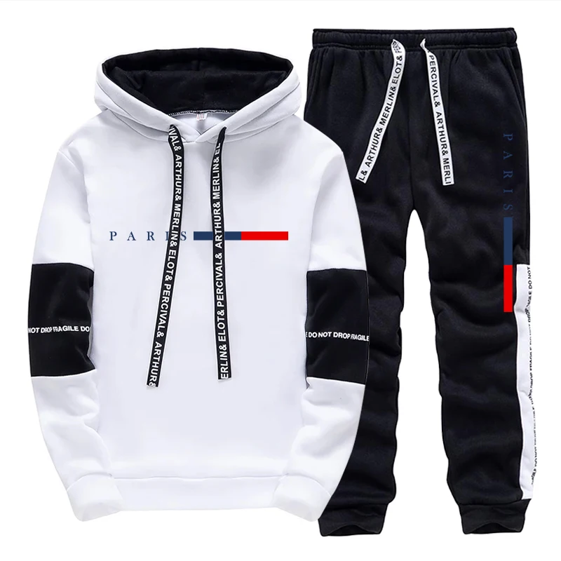 Men's Set/Hoodie/Pants Paris F - Mens Fashion Casual Outfits ulasan dan harga