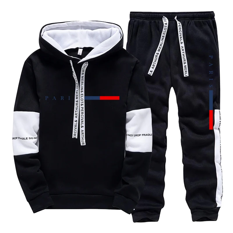 Men's Set/Hoodie/Pants Paris F - Mens Fashion Casual Outfits ulasan dan harga