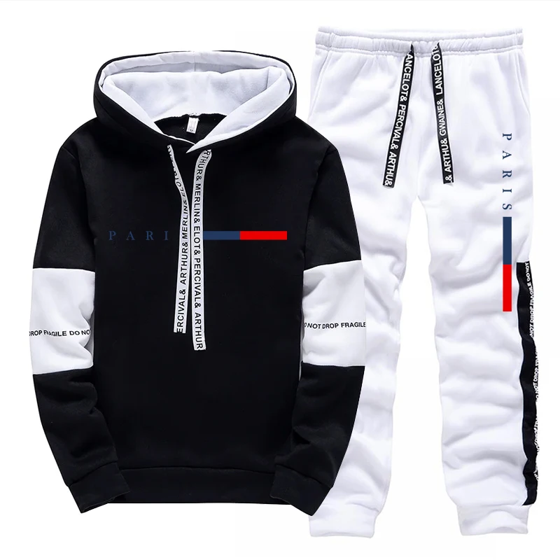 Men's Set/Hoodie/Pants Paris F - Mens Fashion Casual Outfits ulasan dan harga
