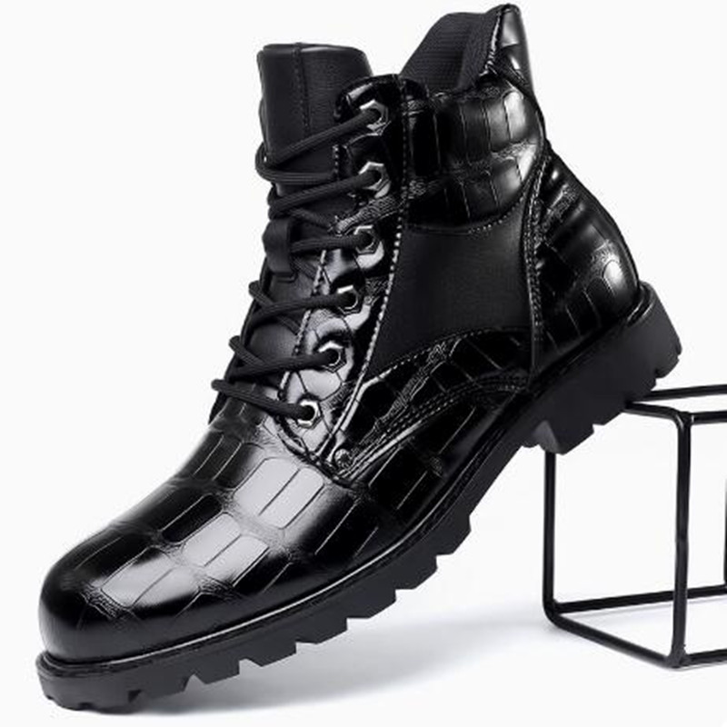 Brand Men Boots Grid Pattern S - Men'S Fashion Luxury Brands ulasan dan harga