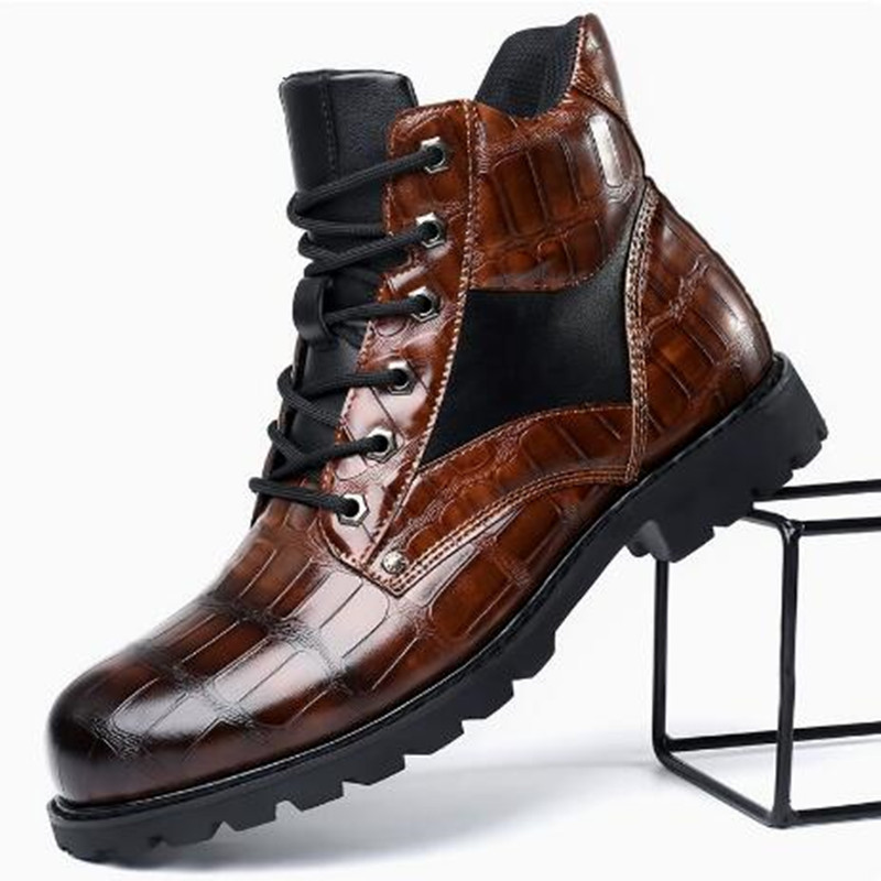 Brand Men Boots Grid Pattern S - Men'S Fashion Luxury Brands ulasan dan harga
