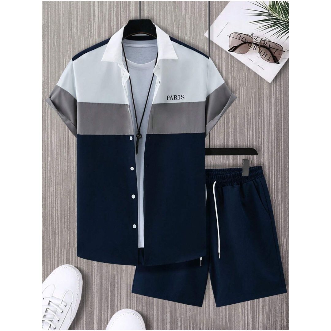 Men's Fashion Suit Blue And Wh - Men'S Fashion Y2K ulasan dan harga